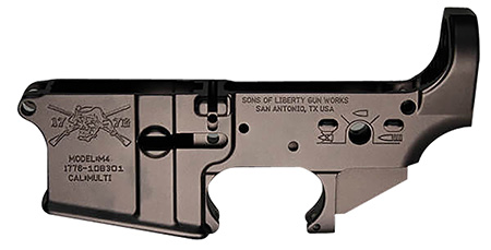 [691821391899] Sons Of Liberty Gun Works ANGRYPATRIOT Angry Patriot Stripped Lower Receiver Black Anodized Aluminum, Fits Mil-Spec AR-15