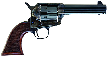 [844234240449] Cimarron AR400 Arizona Ranger  357 Mag 6 Shot, 4.75" Blue w/Engraved "Arizona Ranger" Steel Barrel, Blued Cylinder, Color Case Hardened Steel Frame, Checkered Walnut Grip, Exposed Hammer