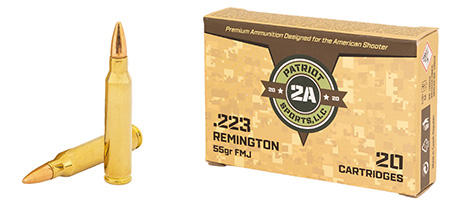 [850053775086] PATRIOT SPORTS LLC P223055F   223Rem 55gr Full Metal Jacket 20 Per Box/50 Case