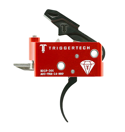 [885768000871] TriggerTech AR0TRB14NNP Diamond  Two-Stage Black Pro Curved Trigger with 1.50-4 lbs Draw Weight for AR-15 Right