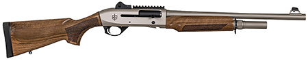 [723551444399] MAC 21000159 2 Tactical Marine 12 Gauge 3" 5+1 18.50", Electroless Nickel Barrel/Rec, Walnut Furniture, Ghost Ring Sight, Optics Mount, 3 Chokes