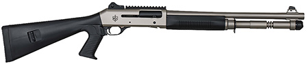 [723551444320] MAC 21000153 1014 Marine 12 Gauge 3" 5+1 18.50", Electroless Nickel Barrel/Rec, Synthetic Furniture, Fixed Pistol Grip Stock, Ghost Ring Sight, Optics Mount, 3 Chokes