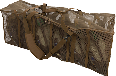 [659601326332] Drake Waterfowl DA370012D Decoy Bag Floater 12 Slot Duck Brown Vinyl-Coated Mesh