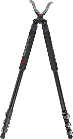 [661120418405] Bog-Pod 1100481 Adrenaline  Bipod, Black Aluminum with Foam Grip  &  Spiked Feet, USR Yoke, 360 Degree Rotation, 21-71" Vertical Adj.