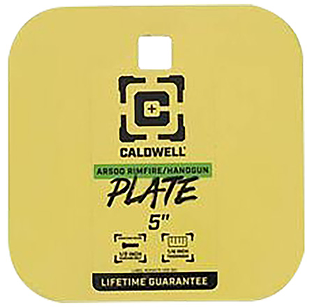 [661120750499] Caldwell 4002311   5" Rimfire/Handgun Yellow AR500 Steel Gong 1/4" Thick