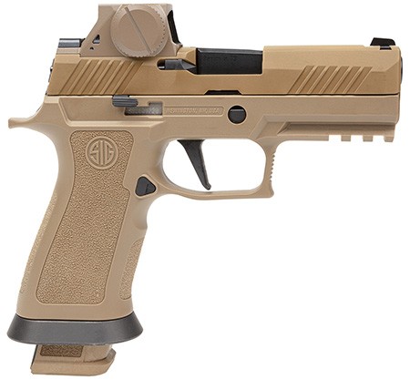 [798681684205] Sig Sauer M18X9RX M18X w/Optic Carry Frame 9mm Luger 21+1 3.90" Black Barrel Coyote PVD Optic Ready/Serrated Stainless Steel Slide  &  Polymer Frame w/Beavertail  &  Picatinny Rail, Sig ROMEOM17