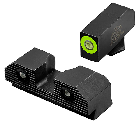 [647533003742] XS Sights GLR203P6G R3D 2.0 Night Sights fits Glock  Black | Green Tritium Green Outline Front Sight Green Tritium  Rear Sight
