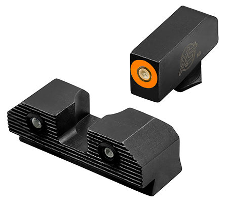[647533003728] XS Sights GLR203P6N R3D 2.0 Night Sights fits Glock  Black | Green Tritium Orange Outline Front Sight Green Tritium  Rear Sight