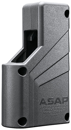 [051525000228] Butler Creek BCA1XSML ASAP Universal Mag Loader Single Stack Style Black Polymer Fits 9mm - 45 ACP Caliber Pistols