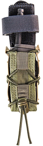 [849954000403] High Speed Gear 11PT00OD TACO Mag Pouch Single, OD Green Nylon, Mounts to MOLLE  &  2" Wide Belts