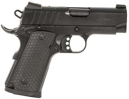 [741566906657] EAA GIRSAN 391041 MC1911 SC Influencer Sub-Compact 45 ACP 6+1 3.40" Blued Steel Barrel, Black Cerakote Optic Ready/Serrated Steel Slide  &  Frame w/Picatinny Rail  &  Beavertail, Gray Polymer Grip