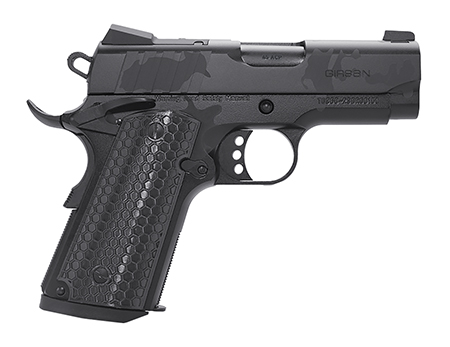 [741566907036] Girsan 391151 MC1911 SC Influencer Sub-Compact 45 ACP 6+1 3.40" Black Steel Barrel, Black Camo Optic Ready/Serrated Steel Slide  &  Frame w/Picatinny Rail  &  Beavertail, Black Polymer Grip