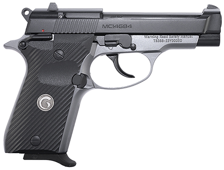 [741566906923] Girsan 390827 MC14G84  380 ACP 13+1 3.80" Black Steel Barrel, Black Serrated Steel Slide, Stainless Aluminum Frame w/Beavertail, Black Polymer Grip