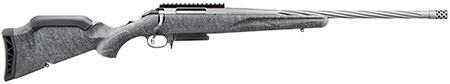 [736676469017] Ruger 46901 American Gen II 6.5 Creedmoor 3+1, 20" Gun Metal Gray Cerakote Spiral Threaded Barrel, Gun Metal Gray Cerakote Receiver w/Picatinny Rail, Gray Splatter Adjustable Synthetic Stock