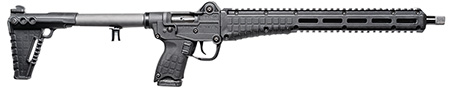 [640832009644] Kel-Tec SUB2K9GLKBLK SUB2000 Gen3 9mm Luger 15+1 16.15" Black Nitride Steel Threaded Barrel, Black Picatinny Rail Aluminum Receiver, M-LOK Handguard, Black Synthetic Folding Stock