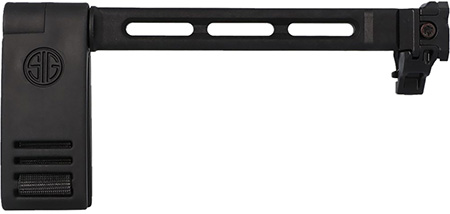 [798681698691] Sig Sauer 8901672 Pivoting Contour Brace  Black, Fixed/Folding with Locking Hinge, Mounts to 1913 Pic. Interface, Designed for Sig MCX/MPX