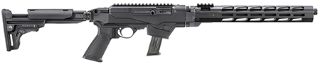 [736676191406] Ruger 19140 PC Carbine  9mm Luger 17+1 16.12" Threaded/Fluted Barrel, Black, Reversible Folding Stock, M-LOK Handguard, Optics Mount