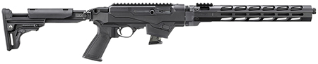 [736676191413] Ruger 19141 PC Carbine *State Compliant 9mm Luger 10+1 16.12" Threaded/Fluted Barrel, Black, Reversible Folding Stock, M-LOK Handguard, Optics Mount