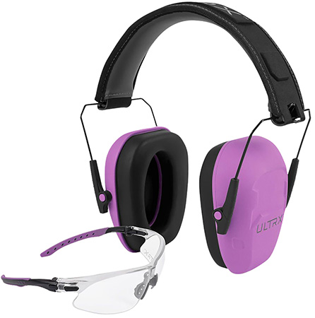 [026509078029] Allen 4155 Shield Ear  &  Eye Protection Combo 23 dB Plum