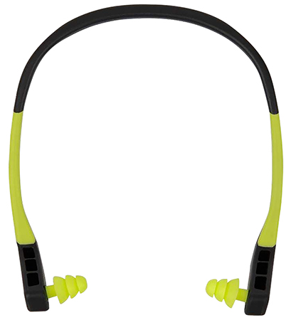 [026509075820] Allen 4102 Wave Banded Ear Plugs 22 dB Gray/Yellow Lightweight