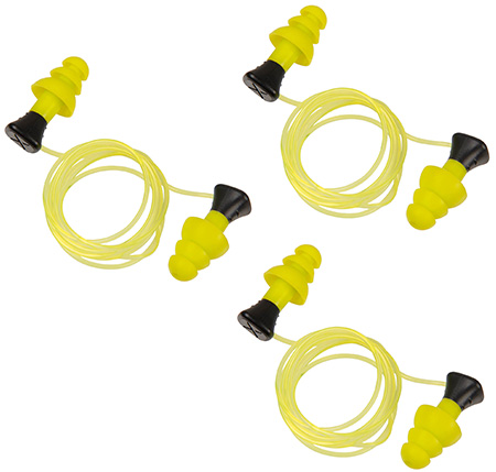 [026509077060] Allen 4118 Tethered Silicone Ear Plugs 26 dB Yellow 3 Pair