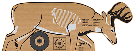 [026509052548] EZ-Aim 6033 Deer Silhouette  Standing Cardboard Crossbow/Rifle/Shotgun Brown/White