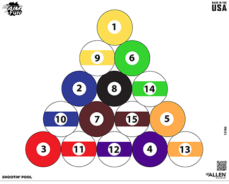 [026509076292] EZ-Aim 15786 Shootin' Pool  Hanging Paper 24" x19" Multi-Color 4 Pack