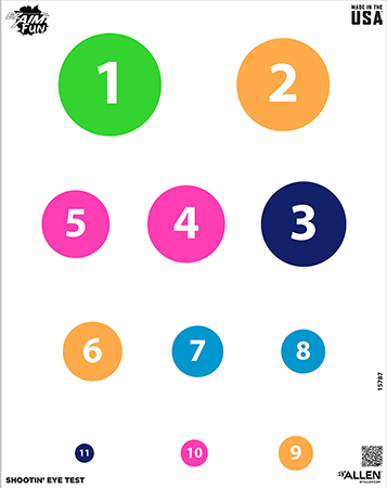 [026509076315] EZ-Aim 15787 Eye Test  Hanging Paper 24" x19" Multi-Color 4 Pack