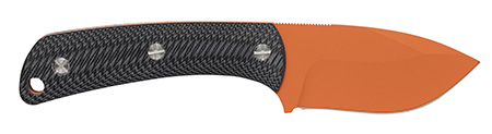 [023614990574] Browning 3220499B Back Country  Small 2.75" Fixed Deep Belly Skinner Plain Blaze Orange Ceramic D2 Steel Blade, Black G10 Handle