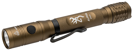 [023614990543] Browning 3711256 Alpha 2AA Flashlight  Burnt Bronze 36/525 Lumens White LED/Green