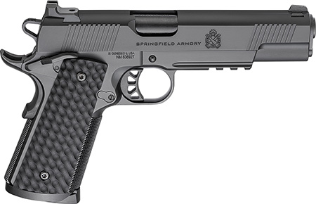 [706397943783] Springfield Armory PC9125LR 1911 TRP  45 ACP 8+1 5" Black Match Grade Barrel, Black Cerakote Serrated Carbon Steel Slide  &  Frame w/Picatinny Rail  &  Beavertail, VZ Hydra G10 Grip