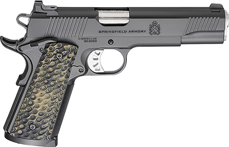 [706397943738] Springfield Armory PC9125 1911 TRP  45 ACP 8+1 5" Stainless Match Grade Barrel, Black Cerakote Serrated Carbon Steel Slide  &  Frame w/Beavertail, VZ Hydra G10 Grip