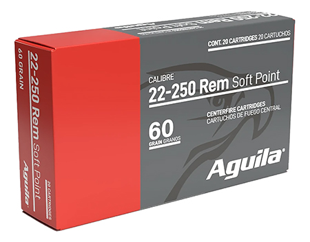 [640420000008] Aguila 8338AG   22-250Rem 60gr InterLock Boat Tail Soft Point 20 Per Box/10 Case