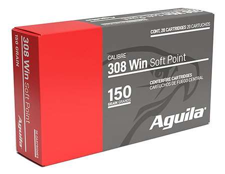 [640420012681] Aguila 8090AG   308Win 150gr InterLock Boat Tail Soft Point 20 Per Box/10 Case