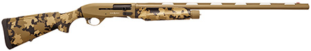 [812052025609] Silver Eagle Arms A21228OS1 Alpha 2  12 Gauge 3" 4+1 28" Flat Dark Earth Cerakote Chrome Lined Vent Rib Barrel  &  Steel Receiver, Old School Camo Synthetic Fixed Stock