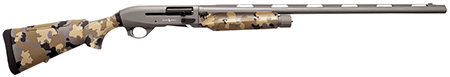 [812052025623] Silver Eagle Arms A21228OS2 Alpha 2  12 Gauge 3" 4+1 28" Gray Cerakote Chrome Lined Vent Rib Barrel  &  Steel Receiver, Old School Camo Synthetic Fixed Stock