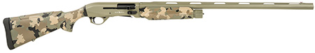 [812052025630] Silver Eagle Arms A21228OS3 Alpha 2  12 Gauge 3" 4+1 28" Green Cerakote Chrome Lined Vent Rib Barrel  &  Steel Receiver, Old School Camo Synthetic Fixed Stock