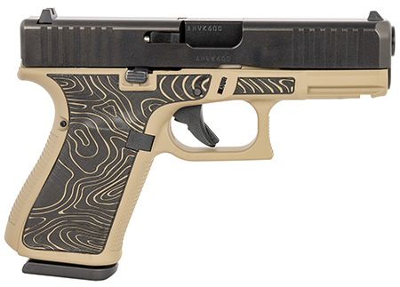 [810100236847] Glock PA195S204EXPCT G19 Gen5 Compact Frame 9mm Luger 15+1 4.02" Black GMB Barrel, Black nDLC Serrated Steel Slide, Coyote Tan Cerakote Polymer Frame w/Picatinny Rail, Ambidextrous