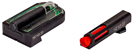 [613485590401] HiViz GLMFD21 FastDot  H3 Sight Set for Glock MOS Red Fiber Optic Front Sight-Green Tritium Rear Sight