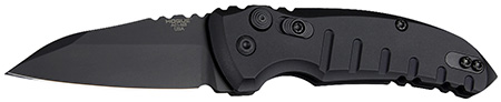 [743108241066] Hogue 24106 A01  2.75" Folding Wharncliffe Plain Black Cerakote 154CM SS Blade/Matte Black Aluminum Handle