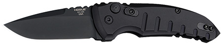 [743108241165] Hogue 24116 A01  2.75" Folding Drop Point Plain Black Cerakote 154CM SS Blade/Matte Black Aluminum Handle