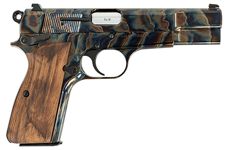 [723551446515] Inglis 12000010 GP-35  Full Size Frame 9mm Luger 15+1 4.70" Hard Chrome Plated Stainless Steel Barrel, Color Case Hardened Carbon Steel Serrated Slide, Color Case Hardened Steel Frame, Walnut Grip