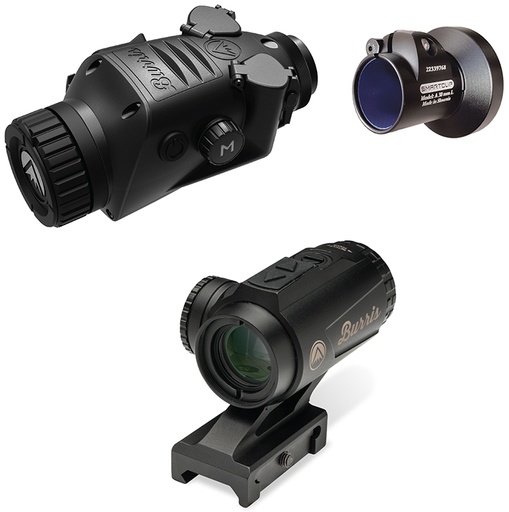 [000381306753] Burris 300675 BTC 35 V2 RT3 Combo Thermal Clip On/Handheld/Mountable Matte Black 1-4x35mm Multi Reticle 400x300, 50Hz Resolution Zoom 1x/2x/4x, Includes SS#120623