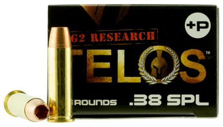 [851412006186] G2 Research G00618 Telos  38Special+P 105gr Fracturing Copper Hollow Point 20 Per Box/25 Case