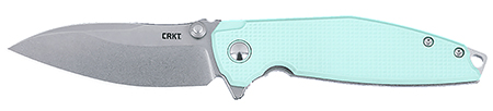 [794023256000] CRKT 2560 Ibis  EDC 3.09" Folding Drop Point Plain Stonewashed 14C28N Steel Blade, Blue G10/SS Handle