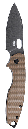 [794023531756] CRKT 5317B Pilar III 2.97" Folding Spear Point Plain Stonewashed D2 Steel Blade, Brown G10/SS Handle