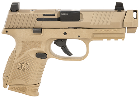 [845737017859] FN 66101795 509C MRD  Compact W/ Compensator Frame 9mm Luger 10+1 Black Flat Dark Earth PVD Flat Dark Earth