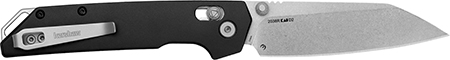[087171066349] Kershaw 2038R Iridium  3.40" Folding Reverse Tanto Plain Stonewashed D2 Steel Blade, Black Anodized Aluminum Handle