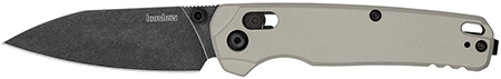 [087171066073] Kershaw 6105 Bel Air  3" Folding Reverse Tanto Plain Blackwash CPM MagnaCut Steel Blade, Bright Nickel Cerakote Aluminum Handle