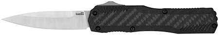 [087171066677] Kershaw 9000CF Livewire  3.35" OTF Dagger, Plain Black PVD CPM MagnaCut Steel Blade, Black Anodized Aluminum Handle